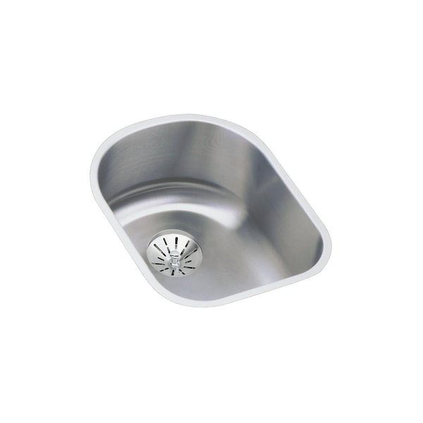 Lustertone Stainless Steel 14 X 17-1/2 X 7-1/2 Single Bowl Undermount Sink With Perfect Drain